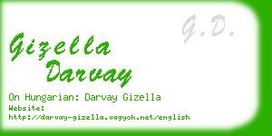 gizella darvay business card